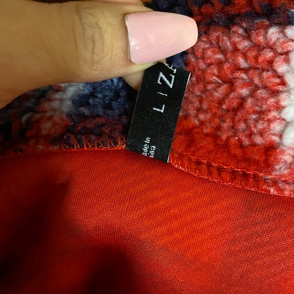 Zaful cropped plaid sherpa pullover - Picture 3 of 4